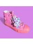 Pembe Keten Pembe Taban Bağcık Beyaz Unicorn Detay Yandan Karakter Işıklı Çocuk Spor Ayakkabı Sneaker 1