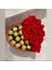 Kırmızı Kalpli Kutuda Ferrero Rocher Çikolata ve Kırmızı Gülden Oluşan Hediye Kutusu Sevgililer Günü , Anneler Günü, Doğum Günü 1