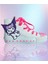 Beyaz Keten Silikon Kuromici Parlayan Pembe Sedef Detay Çocuk Spor Ayakkabı Sneaker 1