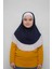 Tesettür Çocuk Pileli Namaz Bonesi Eşarbı Şalı Hijabı Lacivert 1
