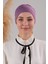 Kadın Tesettür Dikişsiz Silikonlu Kaymaz Bandana Spor Bone Mor 3