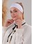Kadın Tesettür Dikişsiz Silikonlu Kaymaz Bandana Spor Bone Beyaz 2