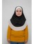 Tesettür Çocuk Pileli Namaz Bonesi Eşarbı Şalı Hijabı Siyah 1