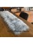 Gri Kürklü Peluş Masa Örtüsü Şık Dekoratif Lüks Elegant Modern Dekoratif Runner 5