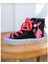 Siyah Keten Parlayan Taşlı Panter Baskılı Çocuk Spor Ayakkabı Sneaker 1