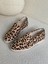 3136 Model Rahat Deri Kolej Tipi Makosen Süet Leopar Loafer Ayakkabı 2