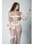 Saten Korse Detaylı Alt-Üst Pijama Takım 3