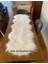 Beyaz Kürklü Peluş Masa Örtüsü Şık Dekoratif Lüks Elegant Modern Dekoratif Runner 3