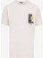 D5SM-TST3988 Ekru Bisiklet Yaka Relaxed Baskılı Erkek T-Shirt 1