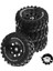 4 Adet 93MM Metal 1.9 Inç Beadlock Jant Lastik Lastik Seti 1/10 Rc Paletli Araba Traxxas, 12MM Adaptör, Siyah (Yurt Dışından) 2