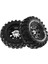 4 Adet 93MM Metal 1.9 Inç Beadlock Jant Lastik Lastik Seti 1/10 Rc Paletli Araba Traxxas, 12MM Adaptör, Siyah (Yurt Dışından) 3