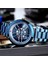 SANDA1009 Watch Man Öğrenci Günlük Su Geçirmez Çelik Bantlı Saat Mavi (Yurt Dışından) 3