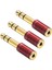 6.3 mm Stereo Erkek To 3.5 mm Dişi Kaliteli Çevirici Kırmızı 4