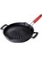 Döküm Yuvarlak Grill Izgara Tavası Genghis Khan Serisi Çift Kulp ve Silikon Tel Saplı Çap(Ø)32cm. 1