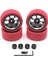 65MM Metal Jant Lastik Lastik 12MM Adaptör ile Wpl C14 C24 Mn D90 MN98 MN99S Mn-90 Rc Araba Yükseltme Parçaları, Kırmızı (Yurt Dışından) 1