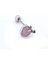 316L Çelik Zirkon Taşlı Pembe Elma Şeklinde Piercing PRC-164 4