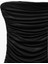 Drape Detaylı Kolsuz Straplez Volanlı Mini Abiye Elbise 5