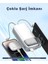 30000 mAh PD 22.5 W Hızlı Şarj Kendinden Kablolu Type-C & Lightning Powerbank Beyaz SW-30PO3 3
