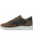 Vizon Kahve Beyaz Bağcıklı Keten Sneakers Spor Ayakkabı 3