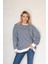 Oversize Çizgili Sweatshirt 3