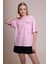 Muse Oversize Pembe Yıldız Baskılı Tişört – %100 Pamuk Trendy, Rahat ve Şık – Unisex Günlük Giyim 1