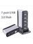 7 Port USB Çoklayıcı USB Hub Çoğaltıcı - Adaptörlü Pc Notebook 3
