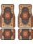 Araba Vintage Ayak Paspasları Halı Kirlenmeye Dalı Paspaslar 4'lü Set (Yurt Dışından) 1