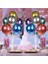 LED Işıklı Süsleme Paketi 2 Adet 4 Lü Masa Üstü Balon Standı 8 Adet Renkli Balon 2 Adet Peri LED 1