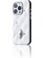 iPhone 16 Pro Kılıf Parlak Arka Yüzeyli Kabartma Kapitone Pynana Metal Diamond Serisi Kapak Beyaz 2