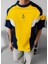 Sarı Lacivert Beyaz Figürlü Tişört - Sarı Lacivert T-Shırt 2