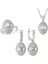 Gümüş Zirkon Taşlı Oval Kadın Set CSR2182045 1