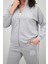 Kadın Büyük Beden Fermuarlı İki İplik İşleme Detaylı Eşofman Takımı 8152-25-1 5