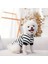 Kedi Köpek İçin Siyah Beyaz Çizgili Ayıcıklı Sweatshirt 1