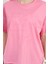 Kadın Bisiklet Yaka Baskılı Pamuklu T-Shirt Pembe - 925033 6