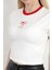 Kadın Bisiklet Yaka Fiyonk Nakışlı T-Shirt Beyaz - 925052 6