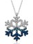 Gümüş Mavi Taşlı Kar Tanesi Kadın Kolye CSR2185399 1