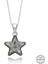 Kristal Taşlı Yıldız Gümüş Kadın Kolye CSR2184698 1