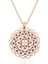 Gümüş Rose Geometrik Desenli Madalyon Kolye CSR2180657 1