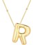Gümüş Gold Balon R Harfi Kadın Kolye CSR2185074 1