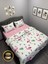 Çetinhome Çarşafı Lastikli Çift Kişilik Nevresim Takımı Flamingo 1