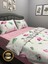 Çetinhome Çarşafı Lastikli Çift Kişilik Nevresim Takımı Flamingo 7