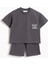 Cepli Takım T-Shirt Şort Unisex Çocuk Nakışlı Yazlık Takım 1