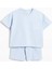 Cepli Takım T-Shirt Şort Unisex Çocuk Nakışlı Yazlık Takım 1