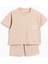 Cepli Takım T-Shirt Şort Unisex Çocuk Nakışlı Yazlık Takım 1