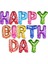 Puantiyeli Happy Bırthday Folyo Balon Doğum Günü Partisi Puantiyeli Renk Folyo Balon 1