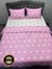 Çetinhome Çarşafı Lastikli Çift Kişilik Nevresim Takımı Pink Kalp 3