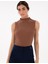 Kadın Kahverengi Slim Fit Örme Bluz 50301493-VR029 3
