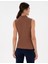 Kadın Kahverengi Slim Fit Örme Bluz 50301493-VR029 5
