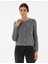 Kadın Gri Melanj Slim Fit Triko Hırka 50299413-VR086 1