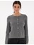 Kadın Gri Melanj Slim Fit Triko Hırka 50299413-VR086 3